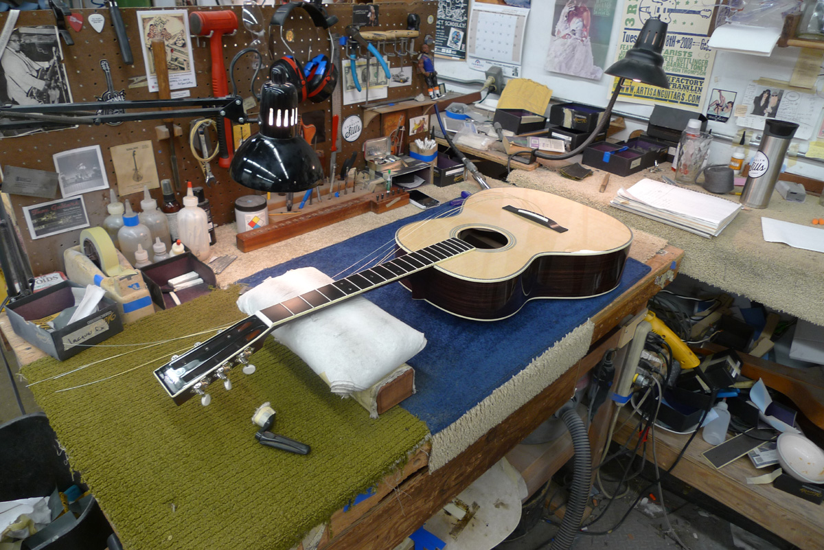 Workbench at Santa Cruz Guitar Company